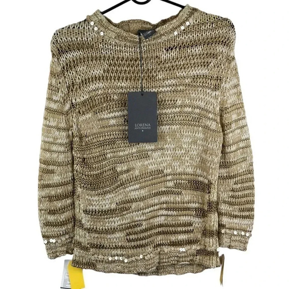 Lorena Antoniazzi Sweater Taupe boat-neck EU 42 / US 12 New - Picture 1 of 16